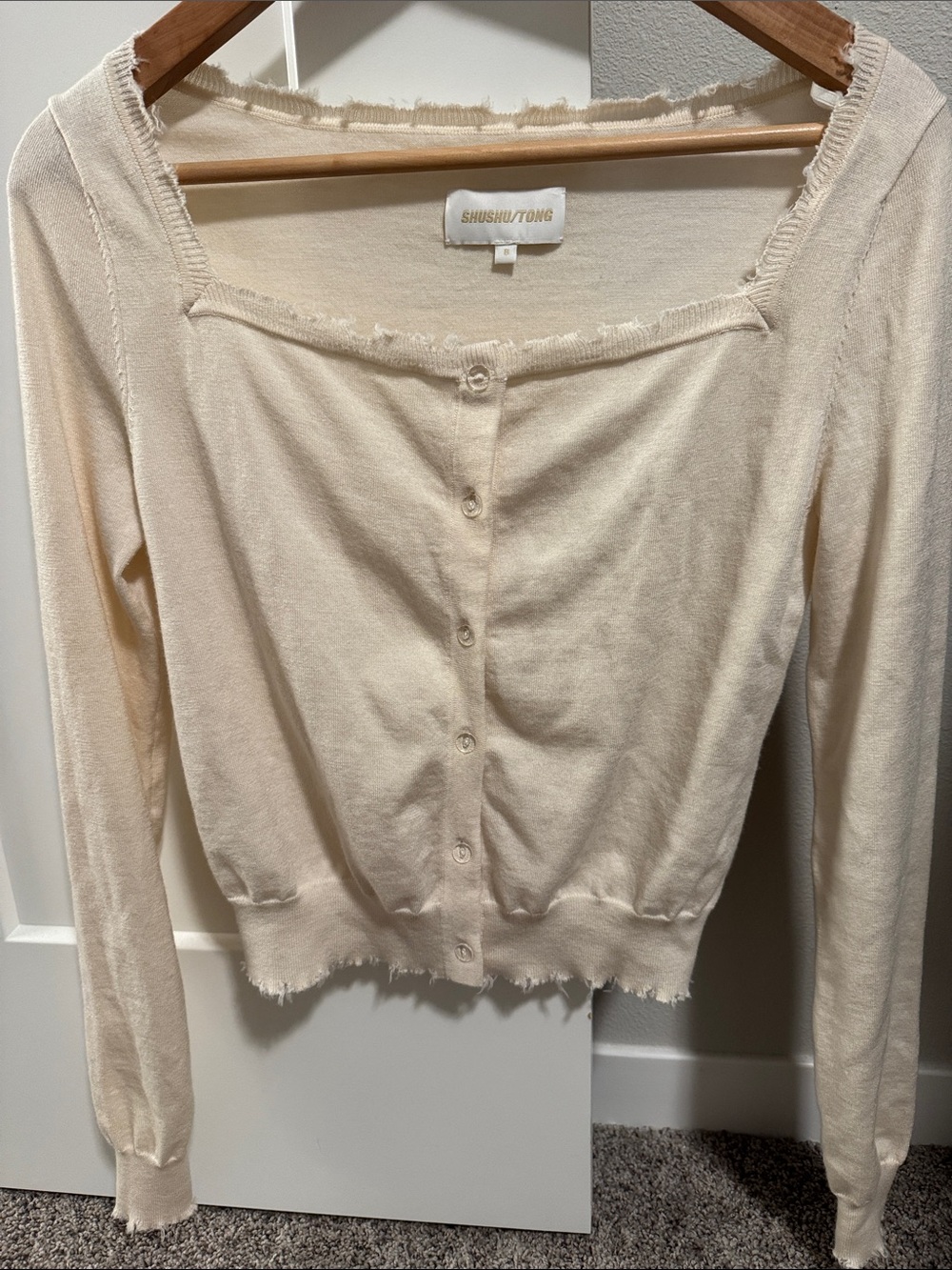 Shushu/Tong Cream Sweater Cardigan